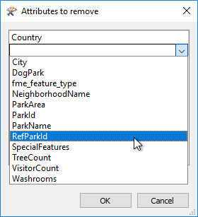 Selecting attributes to remove